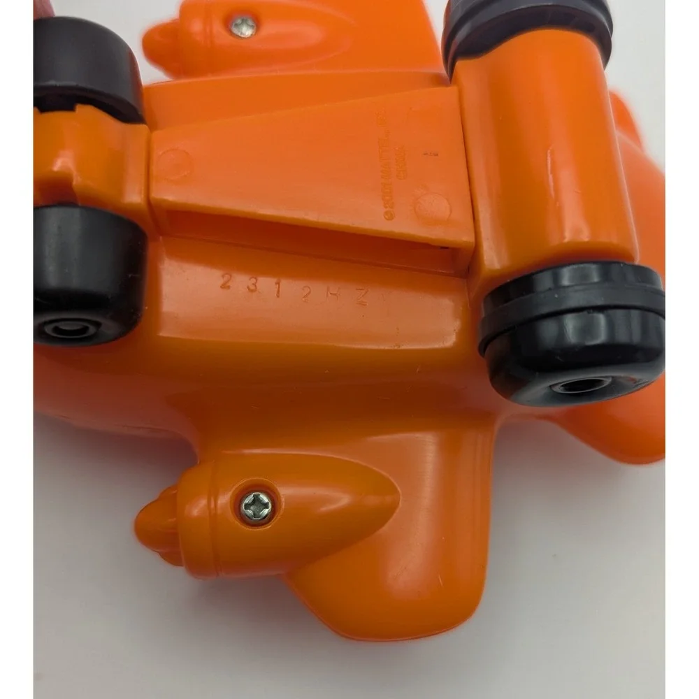 Fisher Price Little People Orange Airplane Toy 2-Seater 2001 Mattel 2312HZ Retro